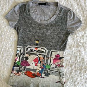 Vintage Love Moschino fitted women’s graphic t shirt